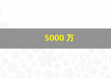 5000 万